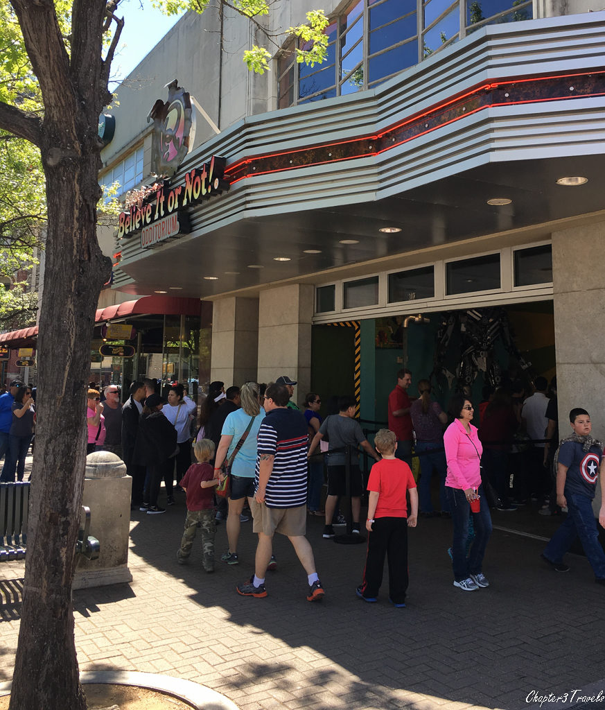 Crowds of people in front of the Ripley's Believe it or Not