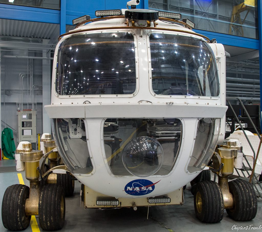 A rover of the future in Building 9 at Johnson Space Center