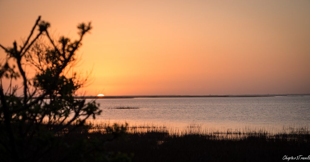 Galveston Island Sunset over the Bay.