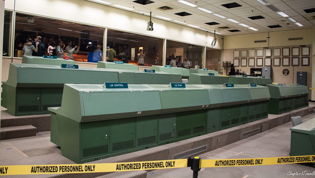 The historic Mission Control Room at Johnson Space Center