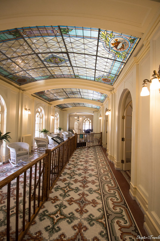 The interior of a bathhouse on Bathhouse Row, Hot Springs, Arkansas
