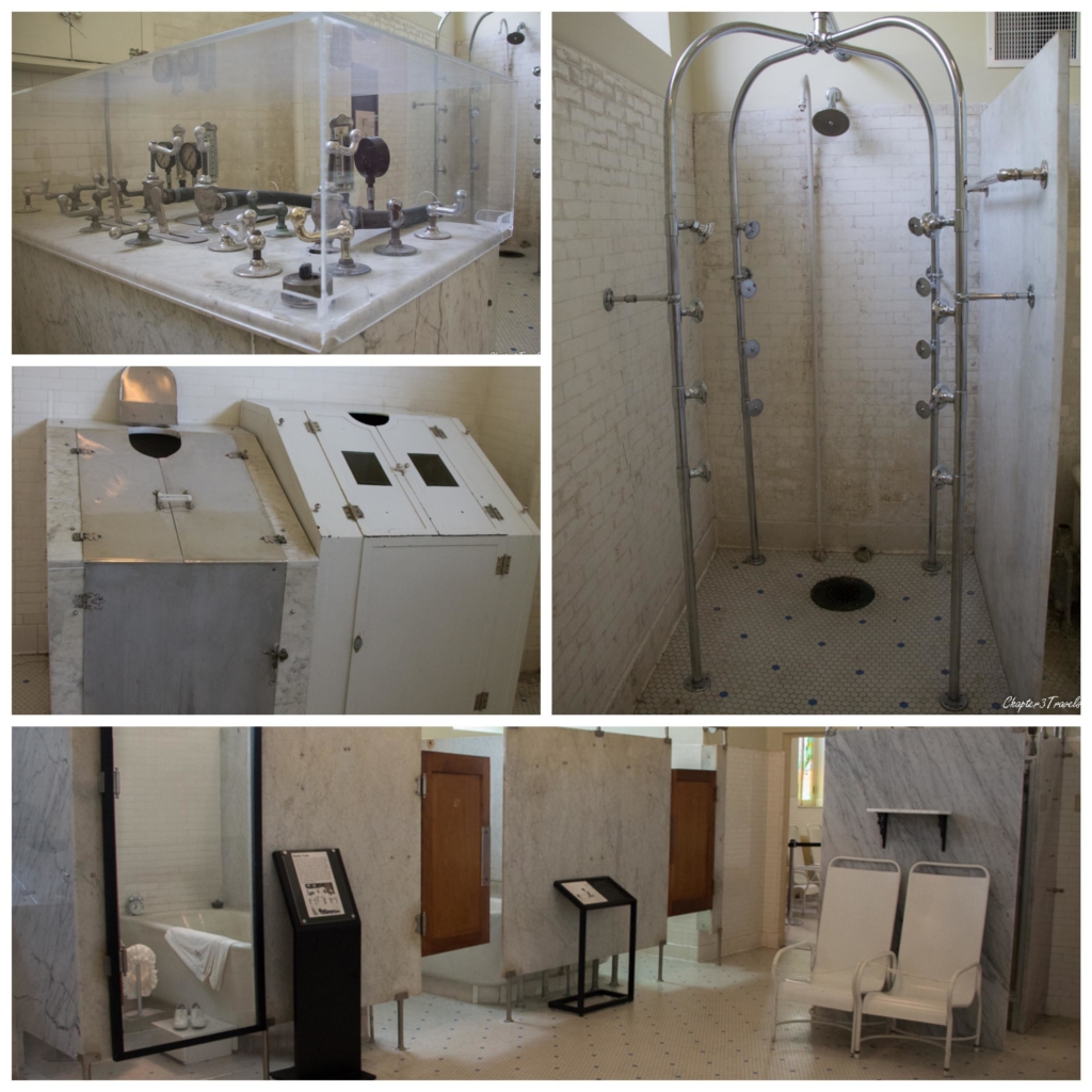 Collage of hydrotherapy treatments.