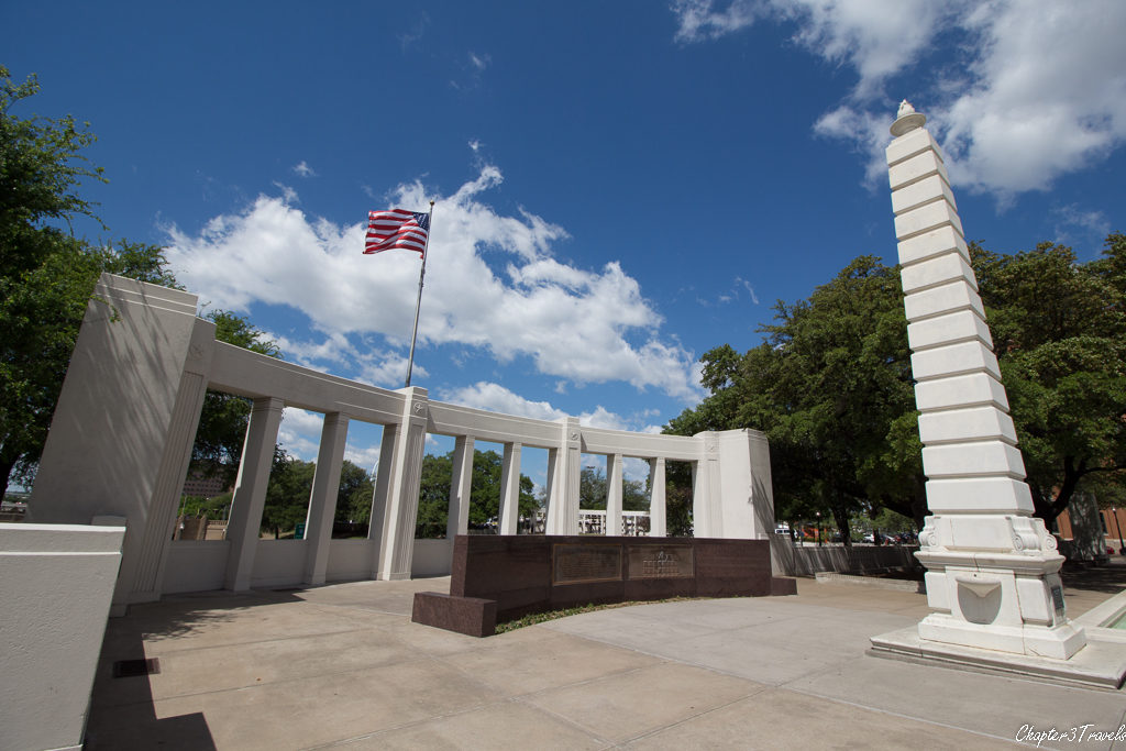 Statues and monuments at Dealey Plaza in Dallas
