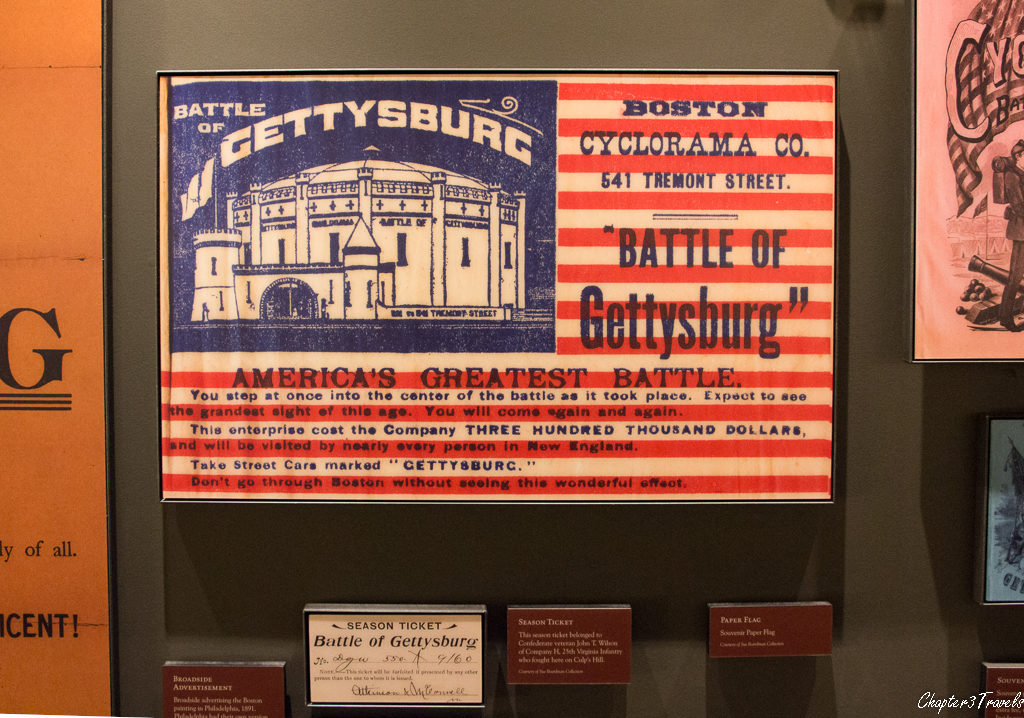 Advertisement for Gettysburg cyclorama from early 1900's.