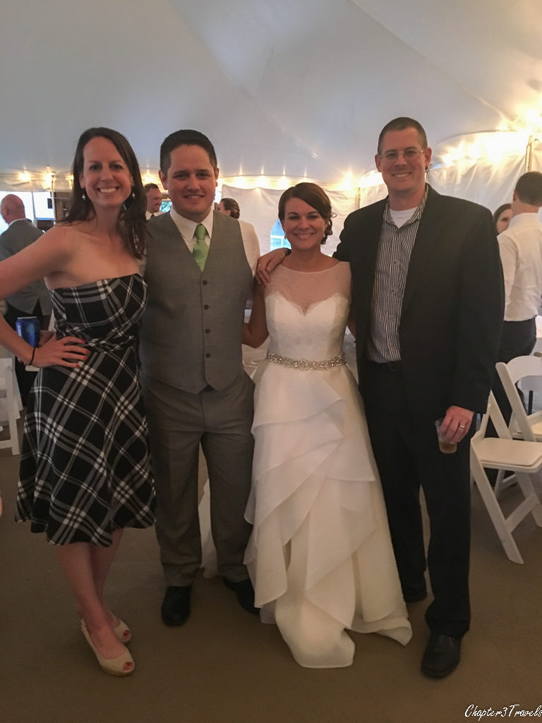 Laura, CJ, Julie, and Kevin at the wedding