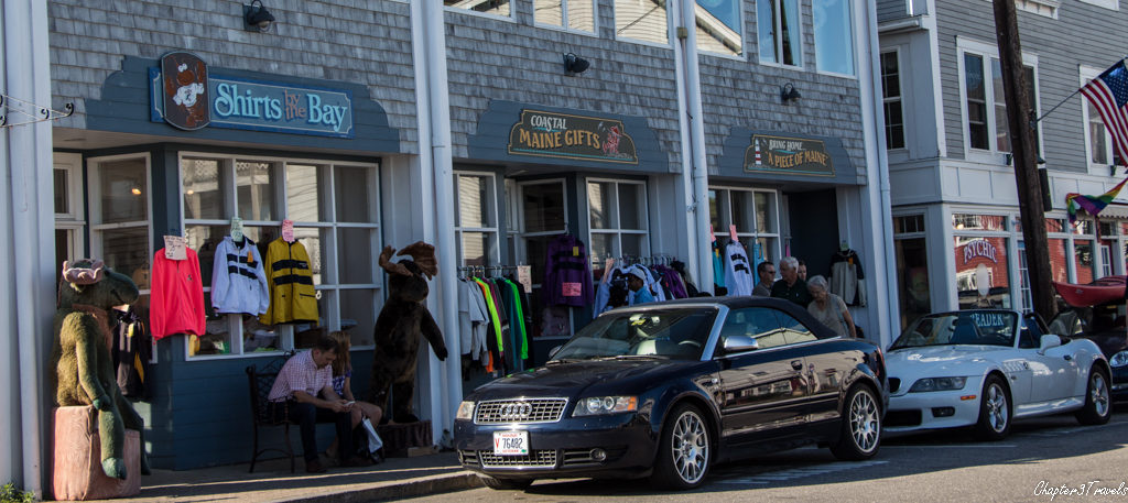 Tourist shops at Boothbay Harbor, Maine