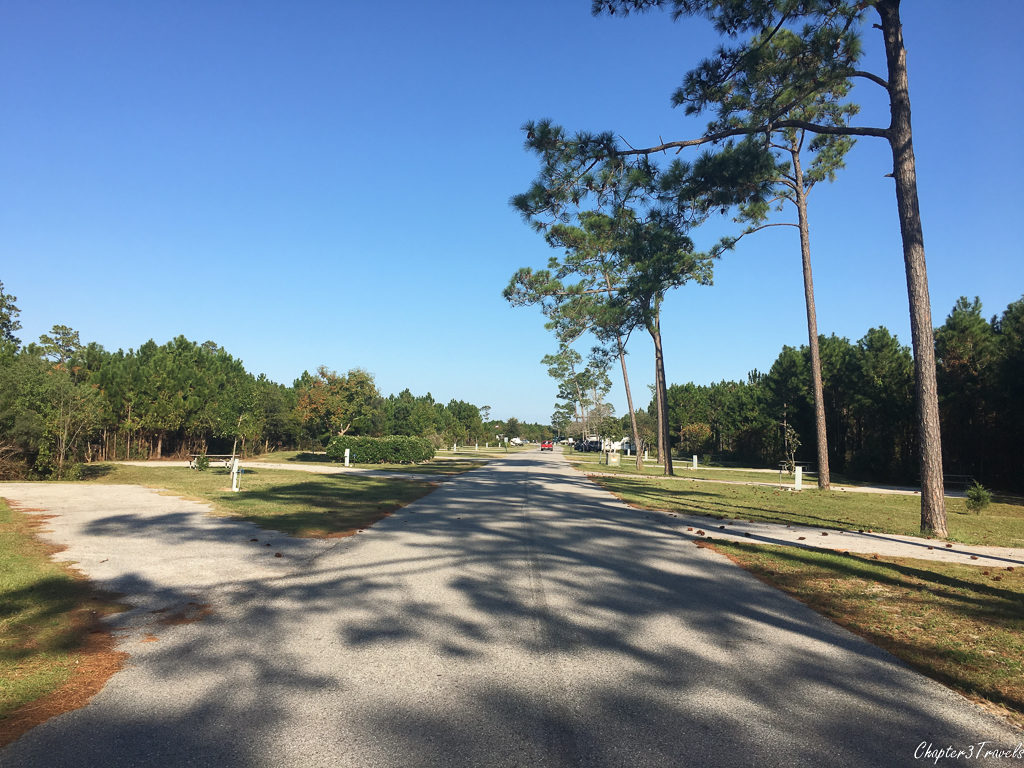 Campsites at Gulf State Park in Gulf Shores, Alabama