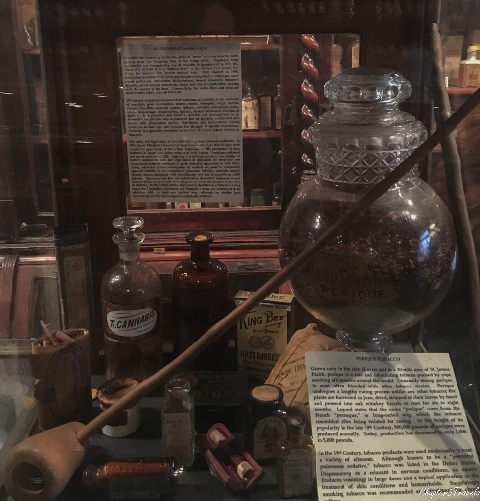 Exhibit about Marijuana at the Pharmacy Museum in New Orleans