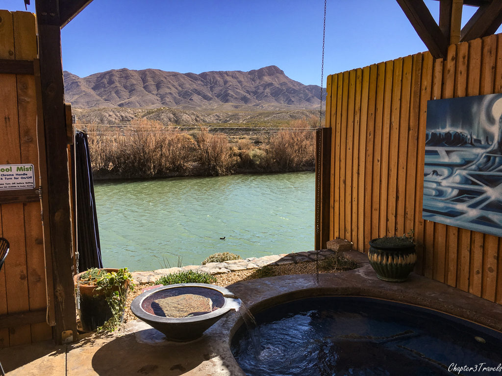Private pool at Riverbend Hot Springs in Truth or Consequences, New Mexico