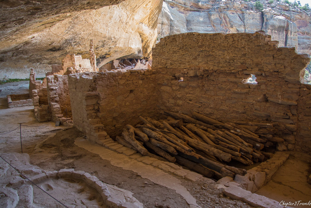 Fireplace in Long House at Mesa Verde National Park