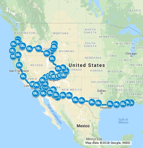 2018 Travel Map