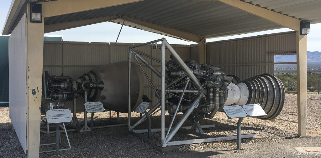 The 3 engines for the Titan II Missile displayed outside at the Titan Missile Museum