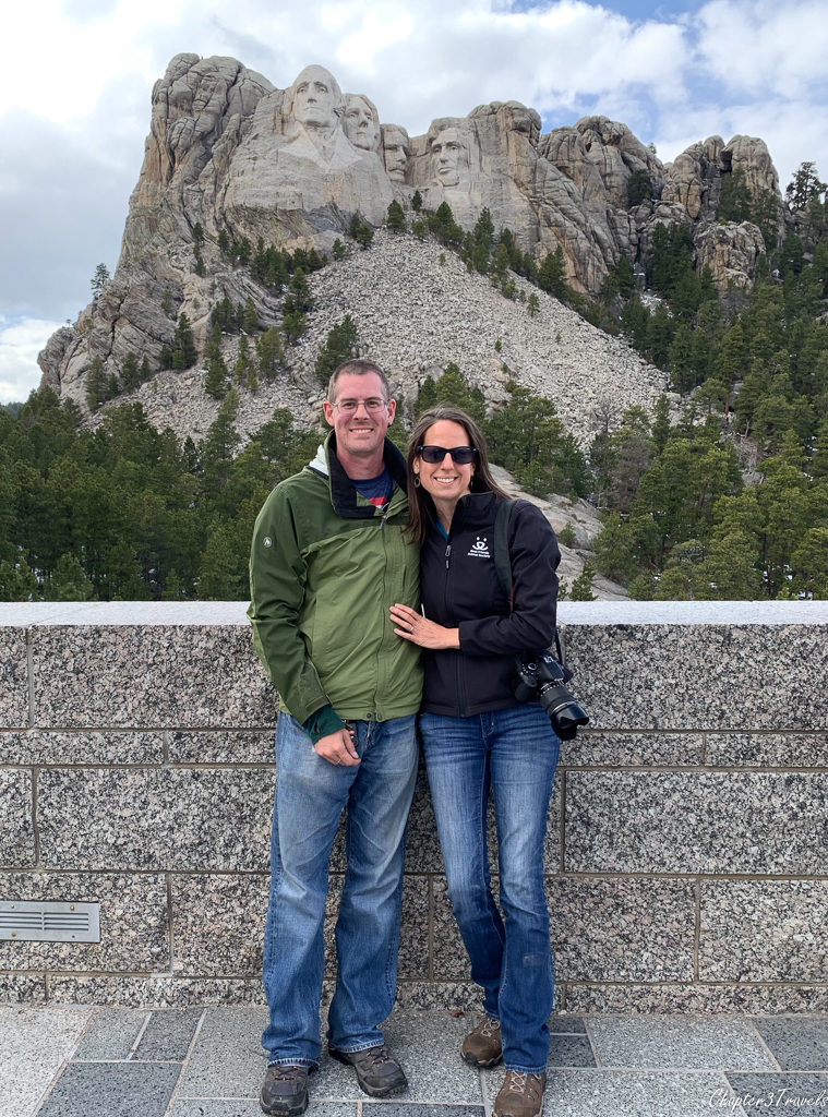 Picture of us in front of Mount Rushmore
