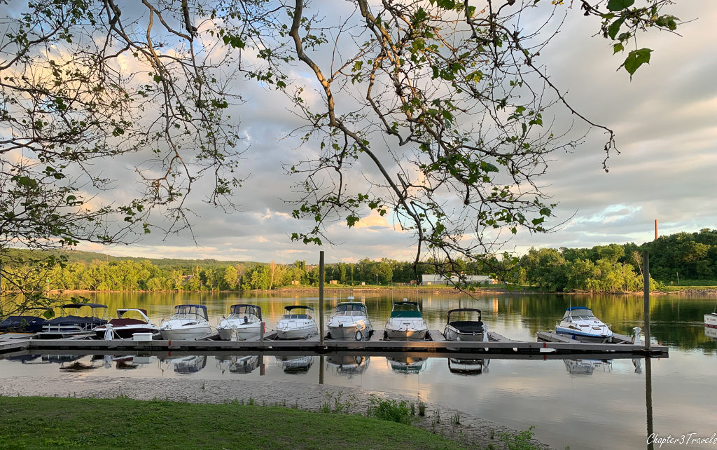 Boats docked at a marina in Connecticut