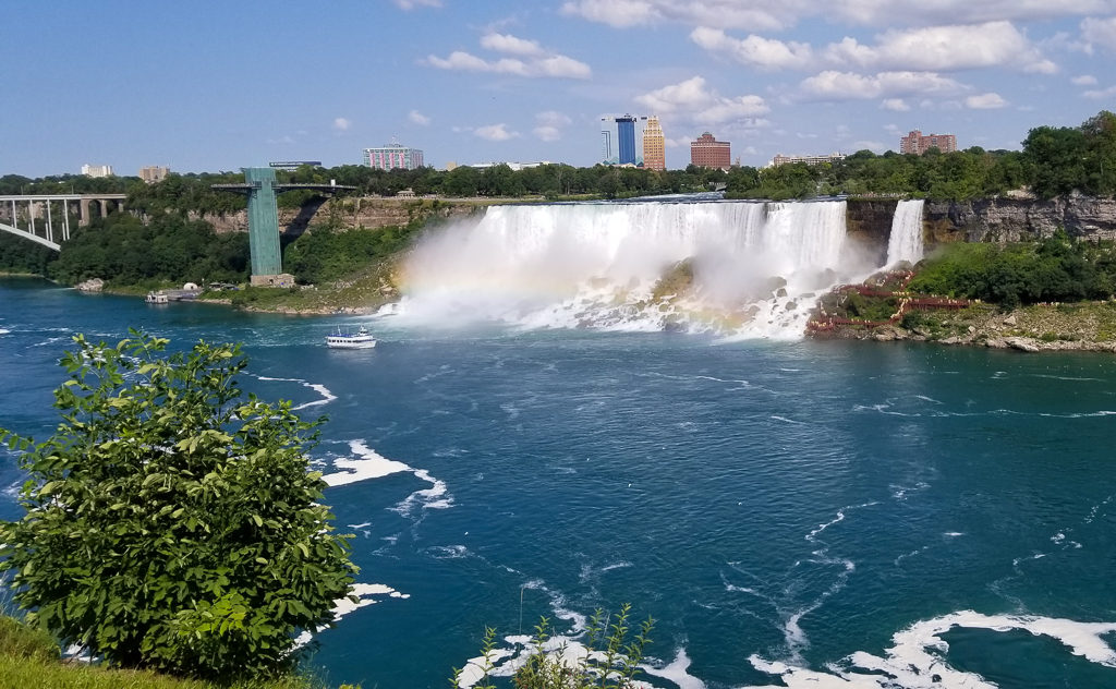 The American Falls and Bridal Veil Falls
