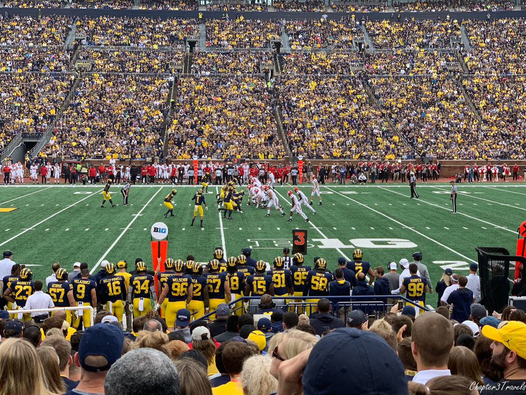 Football game at Michigan stadium