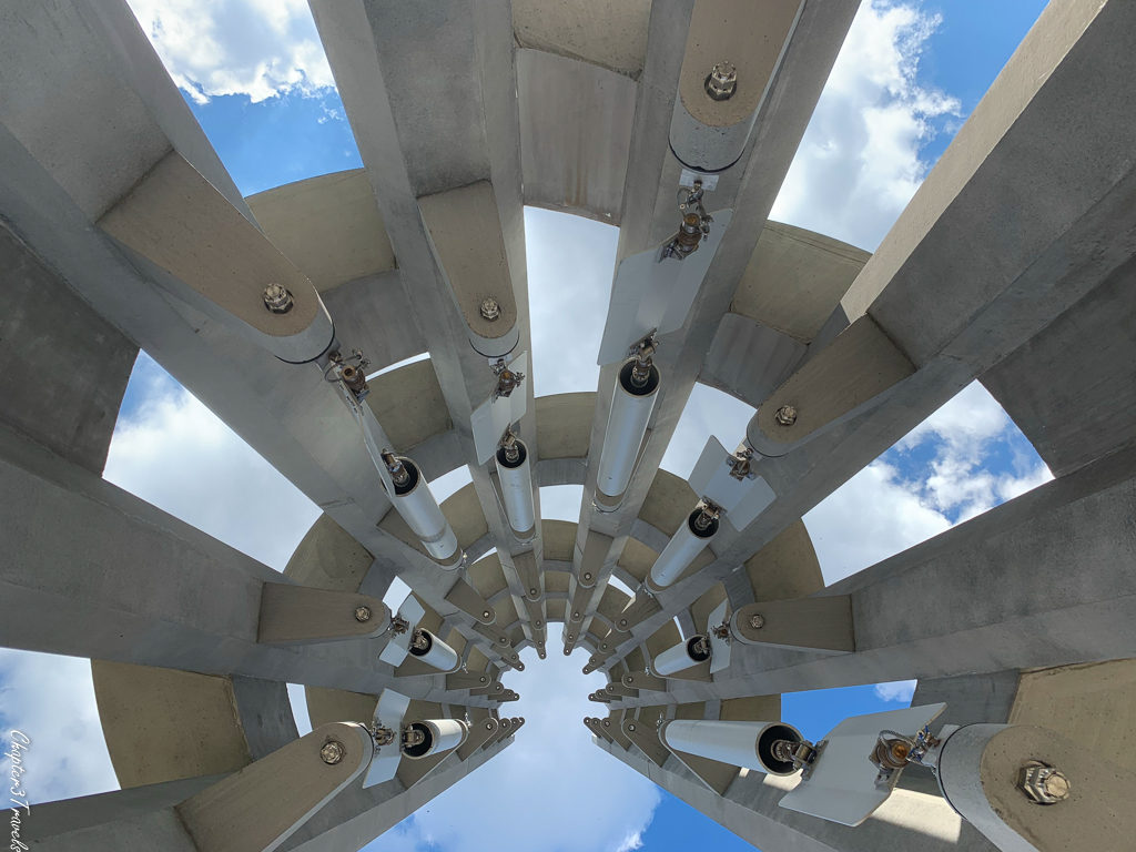 The interior of the Tower of Voices at the Flight 93 Memorial