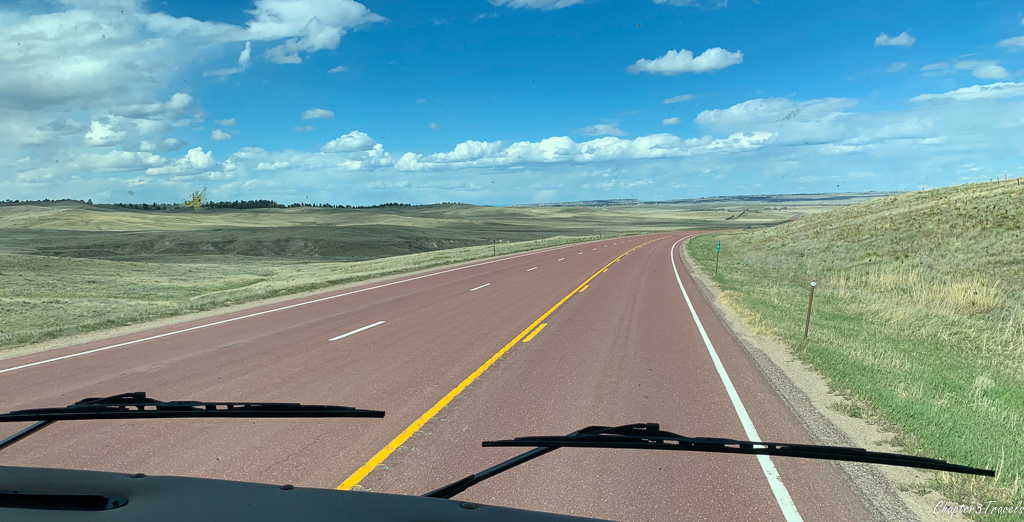Open road in Wyoming