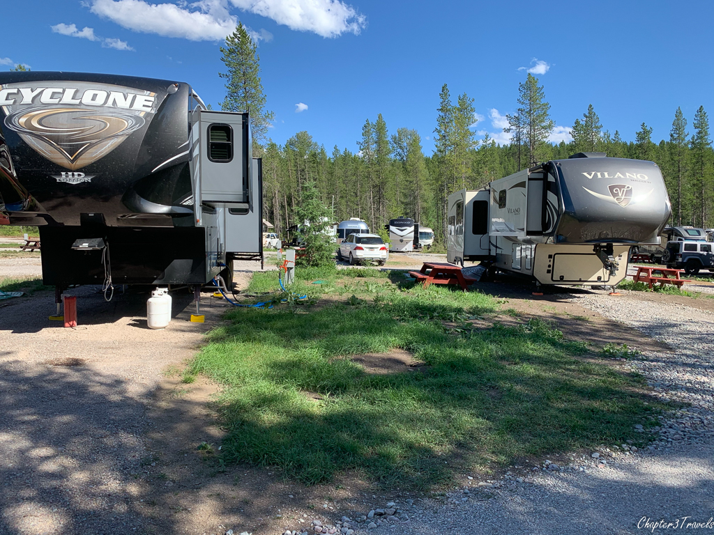 Campsites at North American RV Park in Columbia Falls, Montana