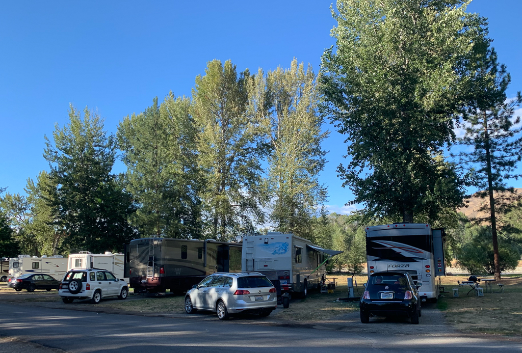 Campsites at Riverbend RV Park in Twisp, Washington